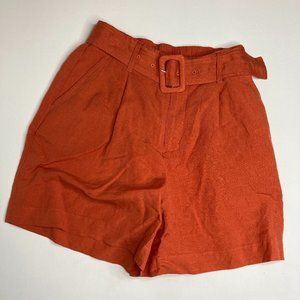 NWT A New Day Orange High Rise Belted Shorts